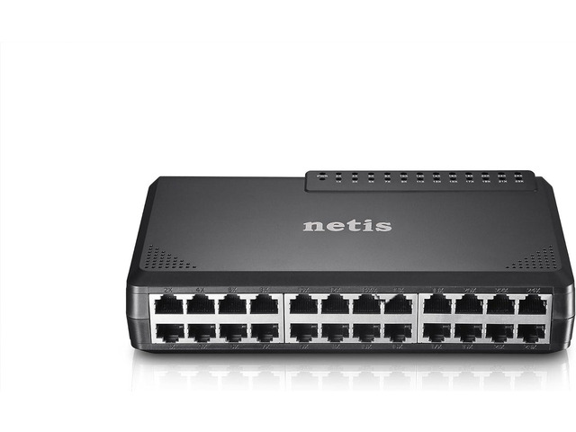 Netis ST3124P 24 Port 10/100Mbps Fast Ethernet Rackmount Switch with Plug-and-Play Auto MDI/MDI-X, Desktop Ethernet Splitter and Hub, Plug and...