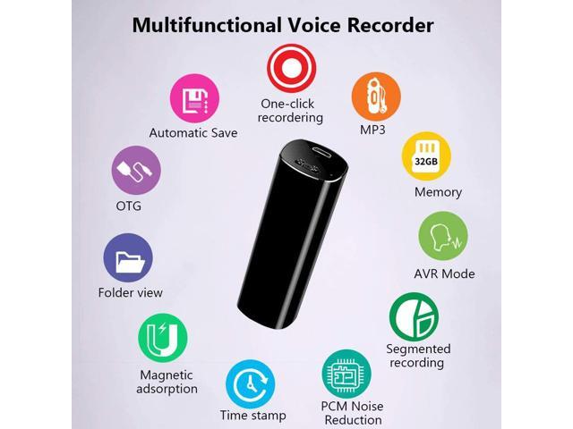 Portable Voice Activated Recorder, 16GB Super Long 500 Hours Recording Capacity, 365 Standby Battery, Audio Recorder Continuous Recorder Device...