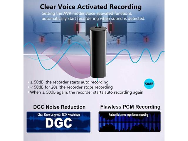Portable Voice Activated Recorder, 16GB Super Long 500 Hours Recording Capacity, 365 Standby Battery, Audio Recorder Continuous Recorder Device...