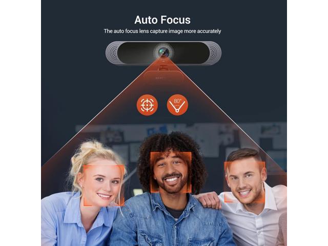 DEPSTECH 4K Webcam, DW49 HD 8MP Equipped with Sony Sensor Autofocus Webcam with Microphone, Privacy Cover, Plug Play USB Computer Web Camera for...