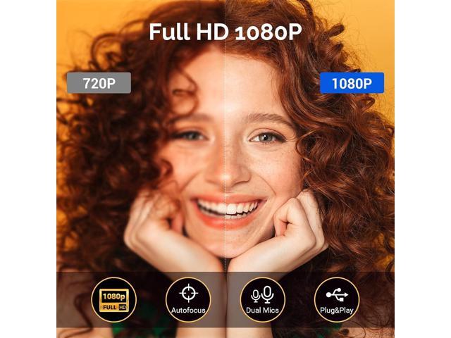 Streaming Webcam 1080P, 960A HD Web Camera USB Web Cam for Gaming Conferencing Video Chatting Mac Windows Desktop Computer Laptop Wide Angle Webcam...