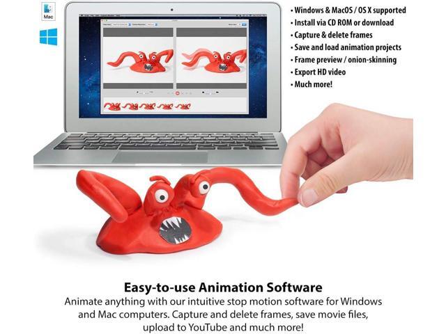 Complete HD Stop Motion Animation Kit Stop Motion Animation Software with Full HD 1080P Camera, Animation Software & Book (Windows & OS X)