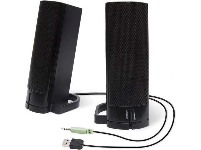 PC USB Powered Monitor Speaker Sound Bar 3.5mm Audio Wired Soundbar Speaker Converts to Vertical Desktop Speaker CL-SPK20037