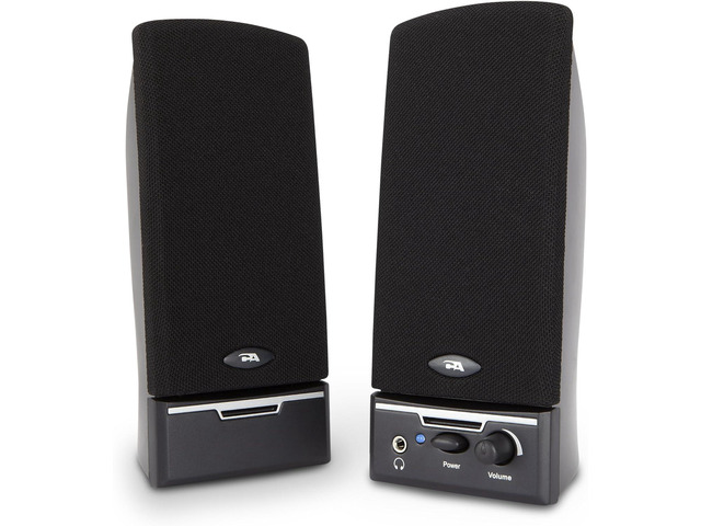 Cyber Acoustics 2.0 Amplified Speaker System Delivering Quality Audio (CA-2014WB)