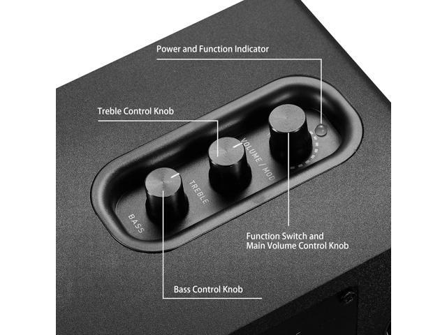 Sanyun SW208 3' Active Bluetooth 5.0 Bookshelf Speakers 60W Carbon Fiber Speaker Unit - Built-in 24bit DAC - Dynamic 3D Surround Sound 2.0...