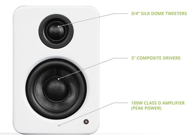 Kanto YU2 PC Gaming Desktop Speakers 3' Composite Drivers 3/4' Silk Dome Tweeter Class D Amplifier 100 Watts Built-in USB DAC Subwoofer...