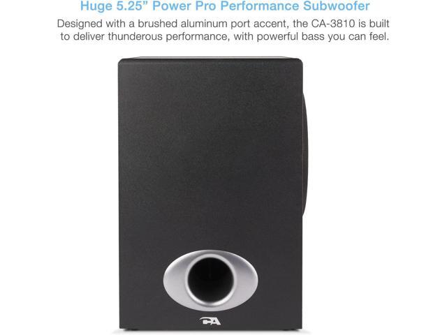 Cyber Acoustics 2.1 Speaker Sound System with Subwoofer for PC, Stereo, Tablet, Smartphone and Gaming Systems - 80W Peak Power (CA-3810)