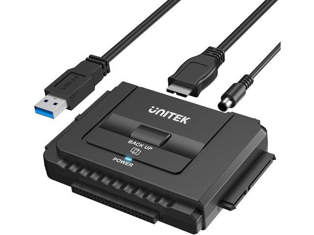 Unitek USB 3.0 to IDE and SATA Converter External Hard Drive Adapter Kit for Universal 2.5/3.5 HDD/SSD Hard Drive Disk, One Touch Backup Function,...