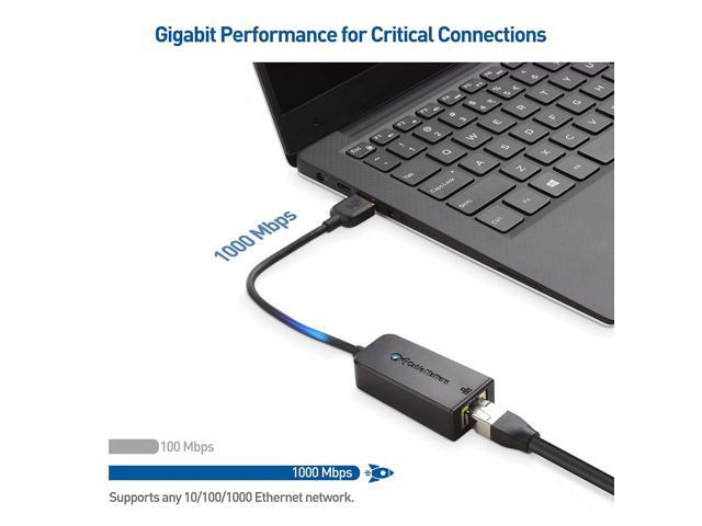 Cable Matters USB to Ethernet Adapter (USB 3.0 to Ethernet, USB 3 to Ethernet, USB to Gigabit Ethernet, USB to RJ45) Supporting 10/100/1000 Mbps...