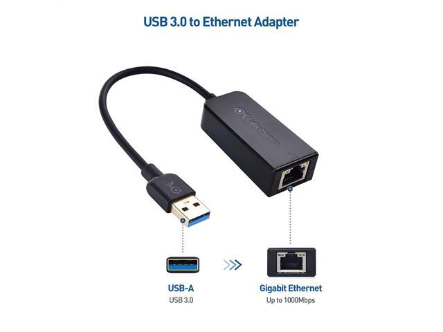 Cable Matters USB to Ethernet Adapter (USB 3.0 to Ethernet, USB 3 to Ethernet, USB to Gigabit Ethernet, USB to RJ45) Supporting 10/100/1000 Mbps...