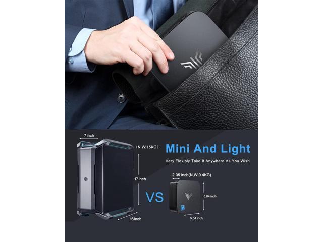 Mini PC Windows 10 Pro, 8GB RAM/128GB SSD Mini Desktop Computer Intel Celeron J3455 Processor, Quad Core Micro Computer 4K, Support mSATA, 2.5-inch...