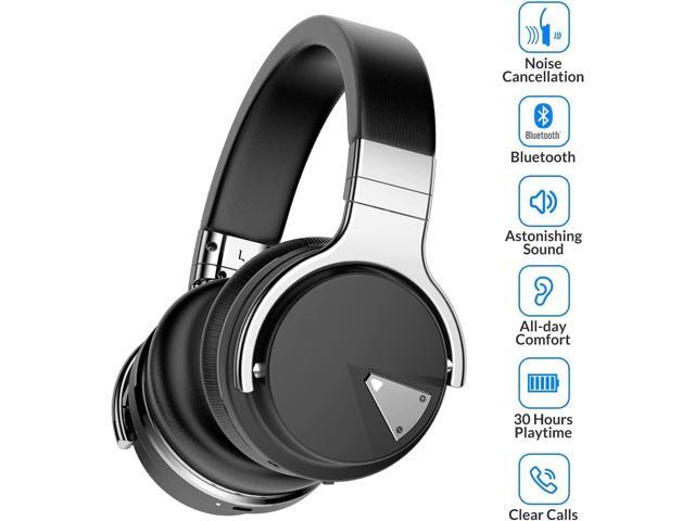 Silensys E7 Active Noise Cancelling Headphones Bluetooth Headphones with Microphone Deep Bass Wireless Headphones Over Ear, Comfortable Protein...