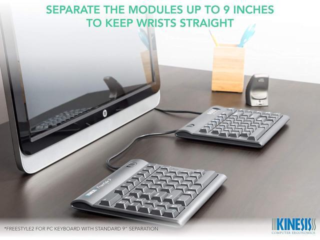 KINESIS Freestyle2 Ergonomic Keyboard for PC (9' or 20' Separation) (9' Separation)