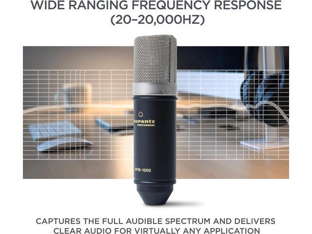 Professional MPM-1000 - Studio Recording XLR Condenser Microphone with Desktop Stand and Cable for Podcast and Streaming Projects