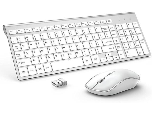 Wireless Keyboard and Mouse Combo, JOYACCESS USB Slim Wireless Keyboard Mouse with Numeric Keypad Compatible with iMac Mac PC Laptop Tablet Computer.