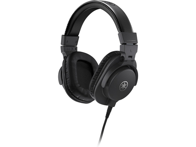 YAMAHA HPH-MT5 Studio Headphones - Foldable Monitor Headphones with 3m Cable and 6.3mm Standard Stereo Adapter Plug, Black