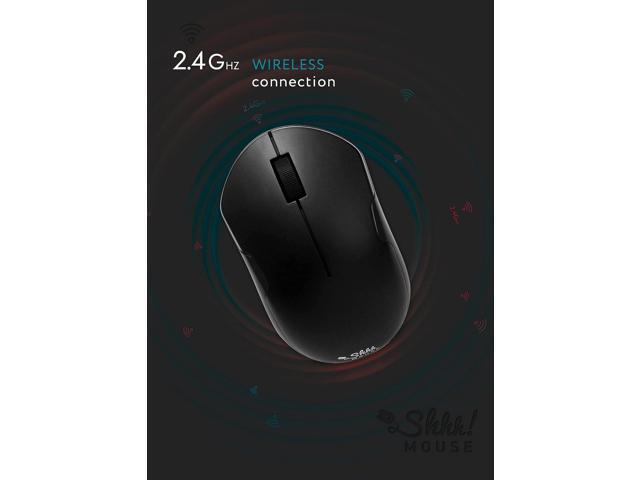 Wireless Silent Optical Mouse with USB Receiver and Batteries Cordless, Portable, Quiet Click Mouse for PC, Laptop, Chromebook, Computer