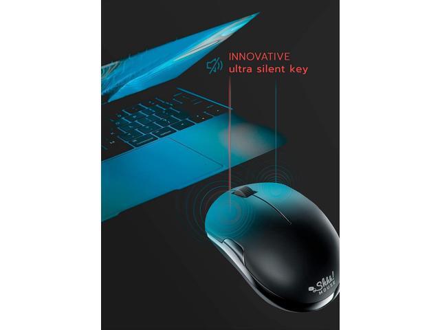 Wireless Silent Optical Mouse with USB Receiver and Batteries Cordless, Portable, Quiet Click Mouse for PC, Laptop, Chromebook, Computer