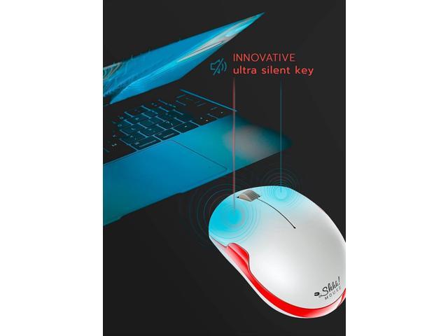 Wireless Silent Optical Mouse with USB Receiver and Batteries Cordless, Portable, Quiet Click Mouse for PC, Laptop, Chromebook, Computer