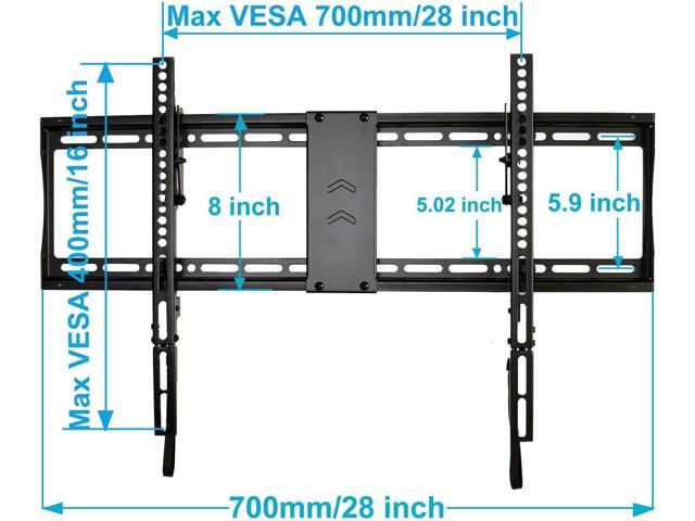 VideoSecu Mounts Tilt TV Wall Mount Bracket for Most 23'- 85' LCD LED UHD Plasma TV with 75X75 100x100 400x400 684x400 700x400mm, with Magnetic...