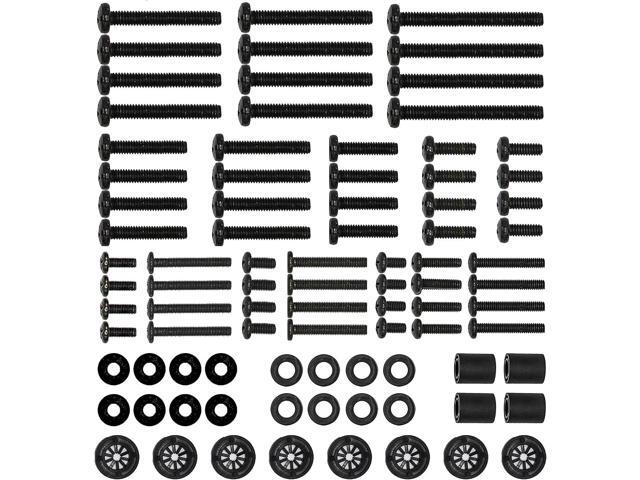 WALI Universal TV Mounting Hardware Kit Set Includes M4 M5 M6 M8 TV Screws and Spacer Fit Most TVs up to 80 inch (UVSP), Black