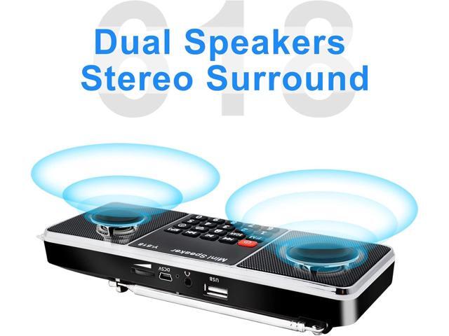 LEFON Multifunction Digital FM Radio Media Speaker MP3 Music Player Support TF Card USB Drive with LED Screen Display and Setting Timing Shutdown...