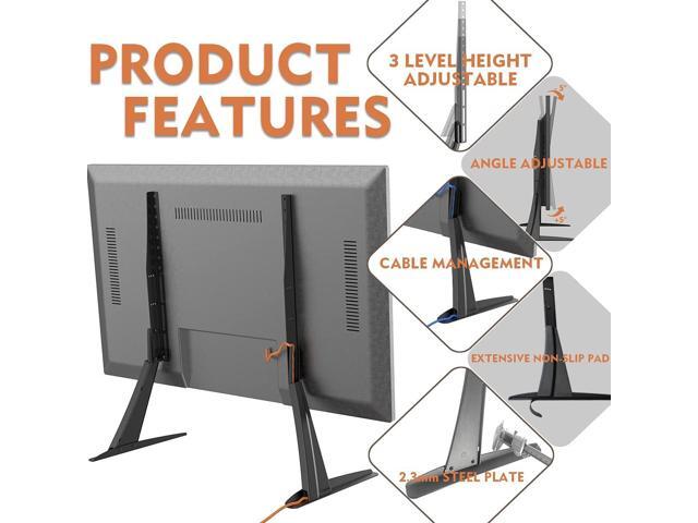 Hemudu Universal Table Top TV Stand Base TV Legs with Height Adjustment fits Most 27-55 Inch LCD LED Flat Screen TVs, Max VESA 800x400 mm, TV Feet...