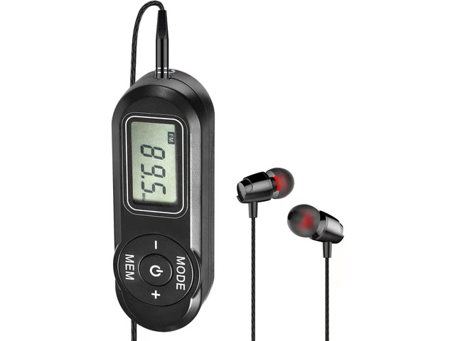 SWDSTP Personal Portable FM Radio, Pocket Radio with Excellent Reception Digital Tuning LCD Display, Stereo Headphones with Volume Control...
