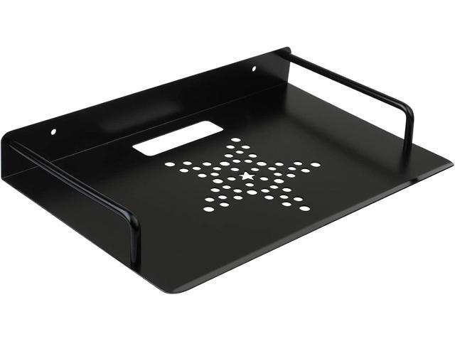 Alumimum Alloy Wall Mount Shelf Bracket for TV Accessories WiFi Router TV Box Set Top Box (Black,13'' x 8.2'')