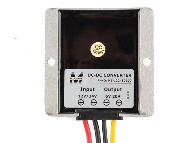 uxcell Power Voltage Converter DC12V/24V to DC6V 20A 120W Waterproof Voltage Convert Transformer