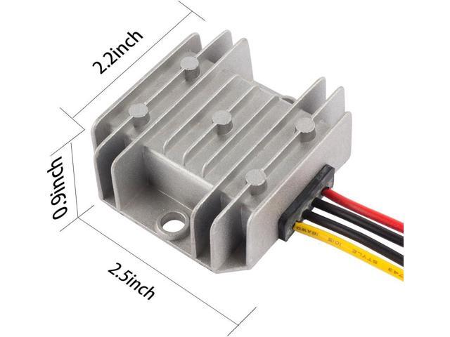 uxcell Power Voltage Converter DC 12V/24V to DC 6V 10A 60W Waterproof Voltage Convert Transformer