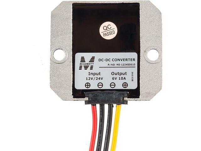 uxcell Power Voltage Converter DC 12V/24V to DC 6V 10A 60W Waterproof Voltage Convert Transformer