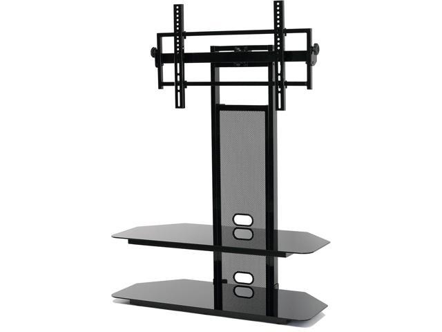TransDeco TV stand Mount, Audio Video Shelf, 85 Inch, Black