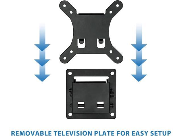 Mount-It! Small TV Monitor Wall Mount Quick Release Fits 13-32 Inch LCD/LED Screen Max 33 Lbs Slim Tilting Design Easy Installation