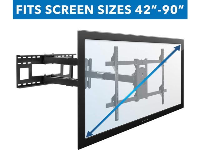 Mount-It! Long Extension TV Mount, Dual Arm Full Motion Wall Bracket with 36 inch Extended Articulating Arm, Fits Screen Sizes 50 55 60 65 70 75 80...