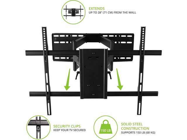 Kanto FMX3C Full Motion Articulating Adjustable TV Wall Mount for 50 to 100 inch TVs Supports up to 150 lbs. Up to 28' Extension +15° to -5°...