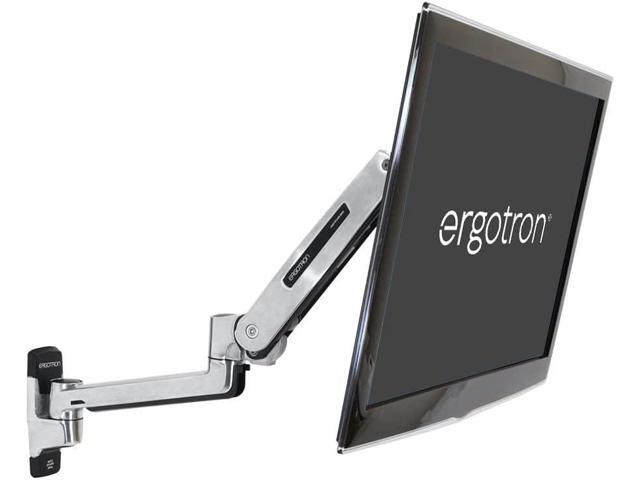 Ergotron LX Sit-Stand Single Monitor Arm, VESA Wall Mount for Monitors Up to 42 Inches, 7 to 25 lbs Polished Aluminum