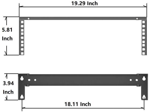 JINGCHENGMEI 3U Folding 19 Inches Cold Rolled Steel Wall Mountable Simple Vertical Rack and Networking Euipment Rack Including Hardware for...