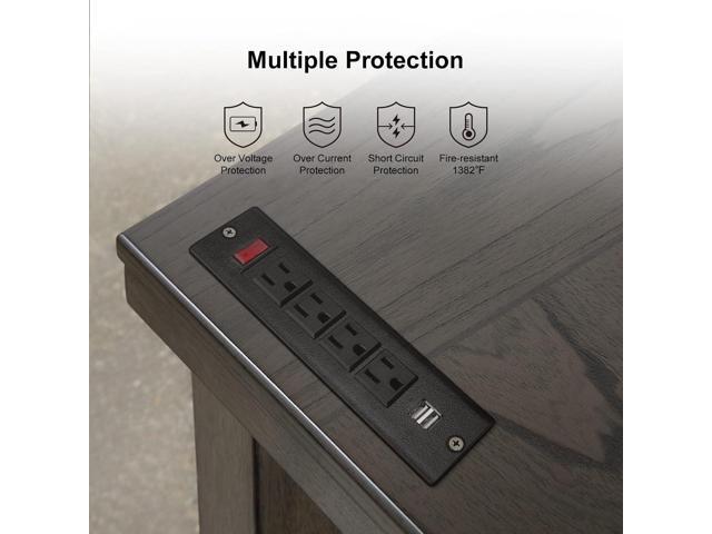 Recessed Power Strip with USB Flush Mount Power Outlet Built in Desktop Power Extension Cord Plug for Countertop Kitchen Drawer Conference Cabinet...