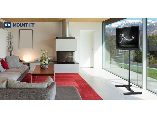 Mount-It! Portable TV Floor Stand Universal Pedestal for 13-42 Inch TVs and Monitors Height Adjustable 29.5-52 Inches VESA up to 200x200 mm ...