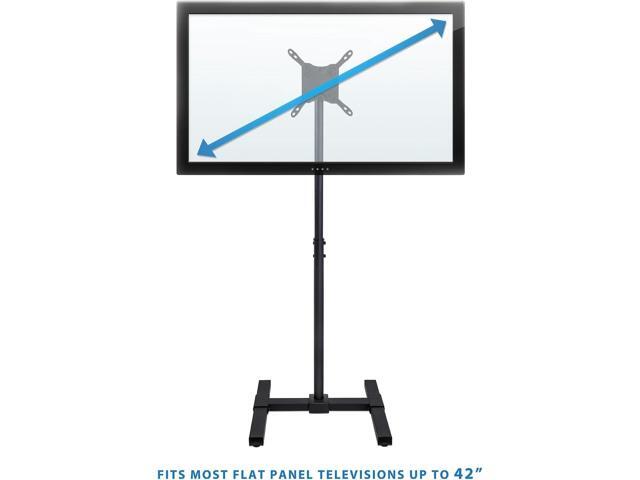 Mount-It! Portable TV Floor Stand Universal Pedestal for 13-42 Inch TVs and Monitors Height Adjustable 29.5-52 Inches VESA up to 200x200 mm ...