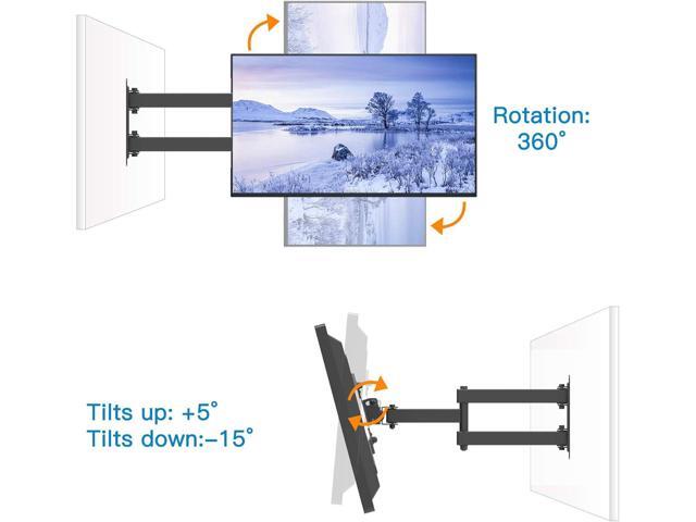 Full Motion TV Monitor Wall Mount Bracket Articulating Arms Swivel Tilt Extension Rotation for Most 13-42 Inch LED LCD Flat Curved Screen Monitors...