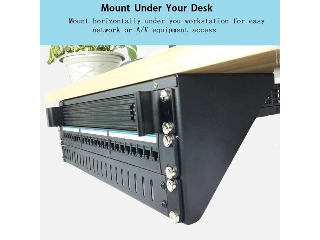 JINGCHENGMEI 3U 125 lb Weight Capacity Heavy Duty 19 Inches Steel Vertical Patch Panel Mounting Bracket for Networking Equipment (1)