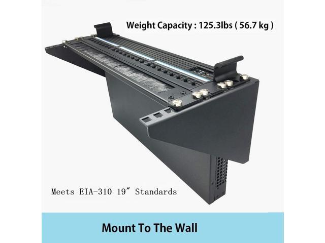 JINGCHENGMEI 3U 125 lb Weight Capacity Heavy Duty 19 Inches Steel Vertical Patch Panel Mounting Bracket for Networking Equipment (1)