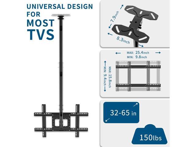 TV Ceiling Mount Adjustable Bracket,TV Wall Mount Bracket Fits 32-65 Inch LCD LED 4K TVs, Flat Screen Display, Adjustable Height Telescoping Tilt...