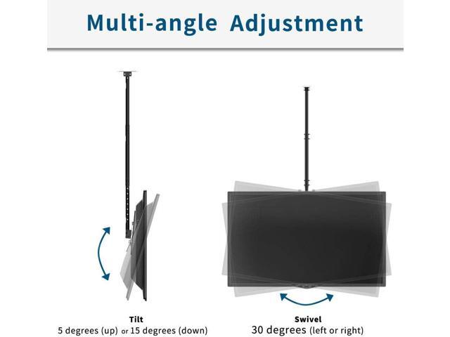 TV Ceiling Mount Adjustable Bracket,TV Wall Mount Bracket Fits 32-65 Inch LCD LED 4K TVs, Flat Screen Display, Adjustable Height Telescoping Tilt...