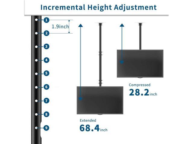 TV Ceiling Mount Adjustable Bracket,TV Wall Mount Bracket Fits 32-65 Inch LCD LED 4K TVs, Flat Screen Display, Adjustable Height Telescoping Tilt...