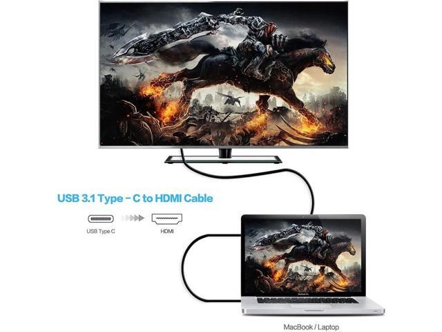 USB-C To HDMI Adapter Display Cable Universal Compatible Type C to HDMI 6ft 4K@60Hz