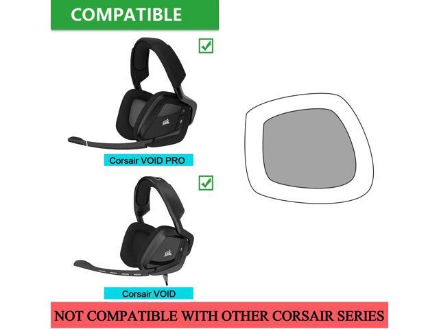 Replacement Memory Foam & Mesh Fabric Ear Cushion Pads Cover for Corsair Void & Corsair Void PRO RGB Wired/Wireless Gaming Headset ONLY (Black)