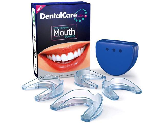 Professional Mouth Guard For Grinding Teeth, 2 Sizes, 4 Pieces Mouthguard, Moldable Night Guards For Teeth Grinding, Night Guard Eliminates Bruxism.
